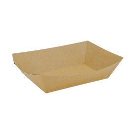 500 5 lb Natural Kraft Paper Food Trays (500/Case)