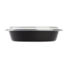 48 OZ ROUND MICROWAVEABLE CONTAINERS COMBO PACK BLACK 150CT — P Plus  Packaging