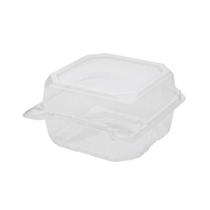 PET Plastic Vented Containers, 6 x 6